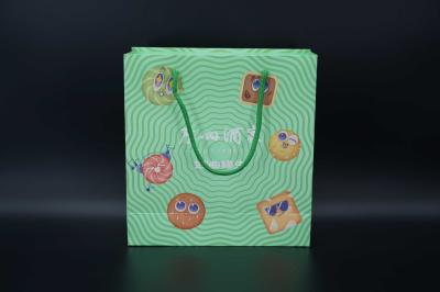 Multicolored Printing Kraft Cookie Paper Bag Hygienic PP Rope Handle