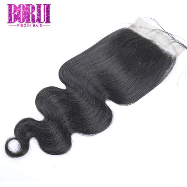 Indian Human Hair Lace Closure 4x4 5x5 6x6 Transparent Lace No Shedding No Tangle