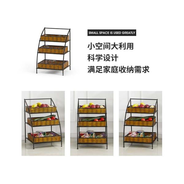 4 Layers Wooden Fruit Vegetable Display Rack Stand for Store Display Regular Size