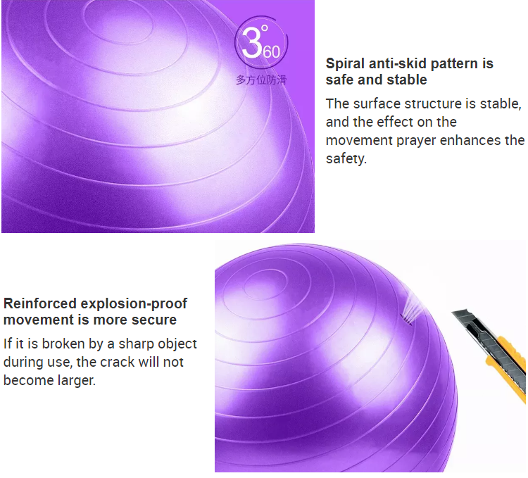 Massage Balance Rubber Stability Yoga Gym Stuff Anti Burst Multicolor Fitness Yoga Ball