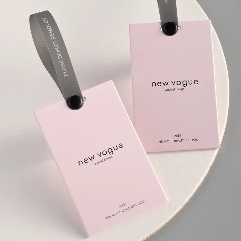 Paper Hang Tags With Tamper-Evident Loop Fasteners For Apparel Branding