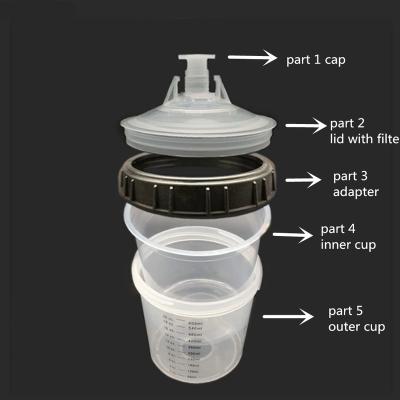 Leakproof Durable Mixing Paint Cup Used On Spray Gun For Negotation Quantity