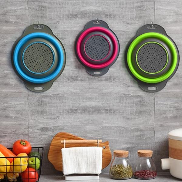 Silicone Folding Fruit Vegetable Filter Sink Drain Basket Bulk Kitchen Supplies