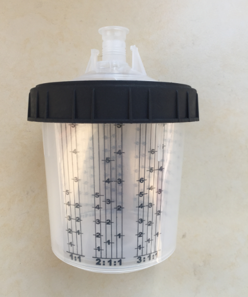 Disposable Mixing Cup Compatible to 3M paint cup Automotive Repair Spray Gun Painting Gravity 600ml one time used pot