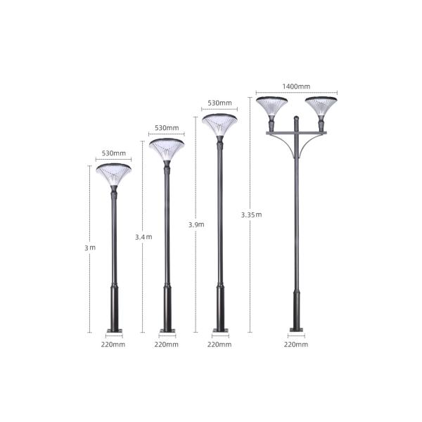 Irradiation Area Pathway Solar Garden Light High Brightness Decorative Commercial