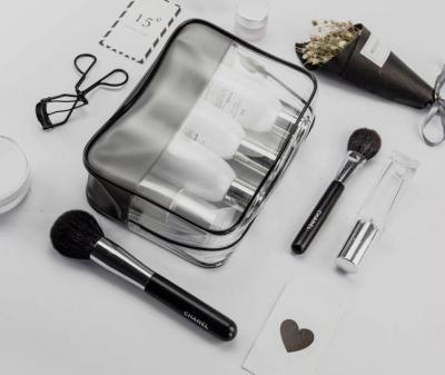 Clear PVC Plastic Material Waterproof Cosmetic Bag Zipper Closure Type