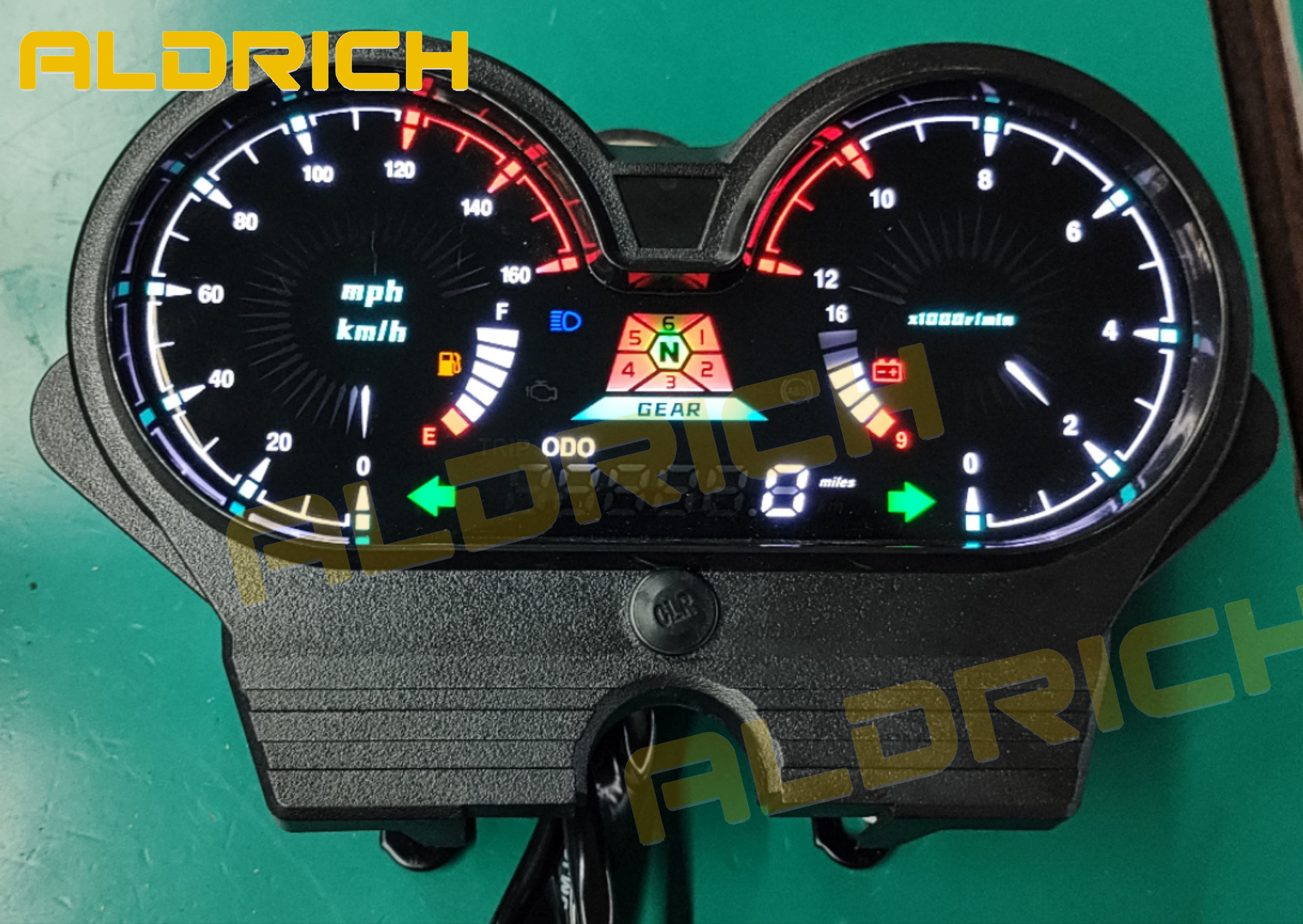 HAOJUE XPRESS 125 Digital Motorcycle Odometer - Universal LCD Gauge Instrument Tachometer Assembly