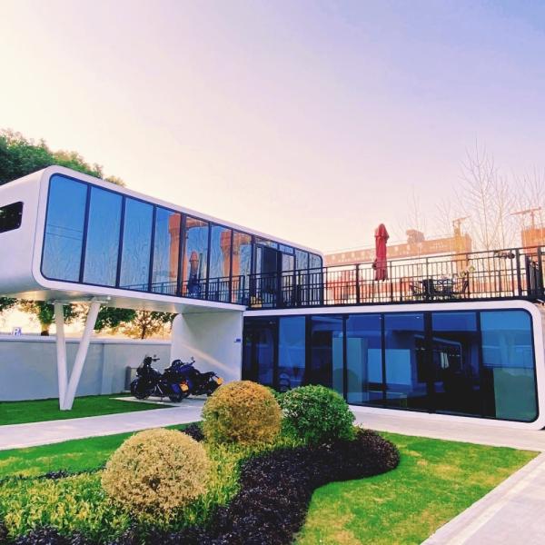Durable Steel Framed Container House | Modern Portable Mid-century Inspired Prefab Homes with Weatherproof Construction