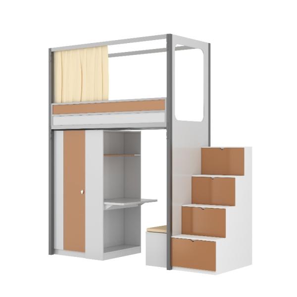 Moderno, simples, forte privacidade, alta estabilidade do apartamento do estudante cama junto à minha ideia cama debaixo da mesa com guarda-roupa