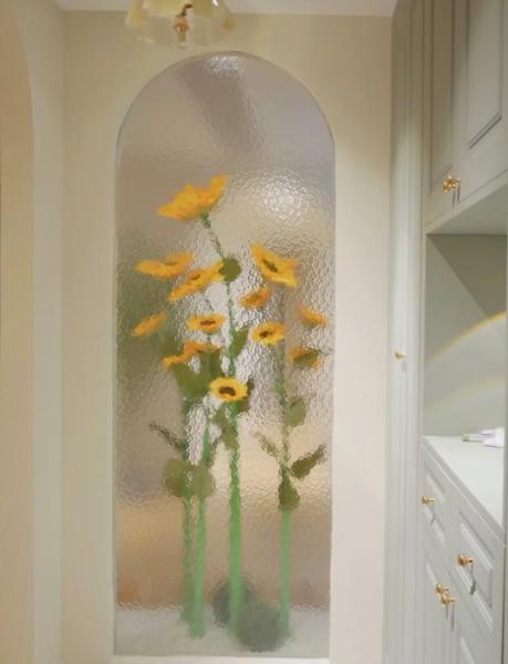 Hallway Living Room Partition Glass Decoration Glass Divider For Living Room