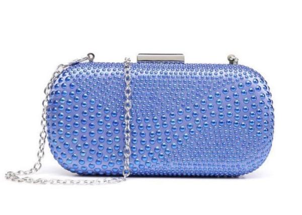 Women Small Jeweled Sparkly Evening Bags Box Shaped For Vacation