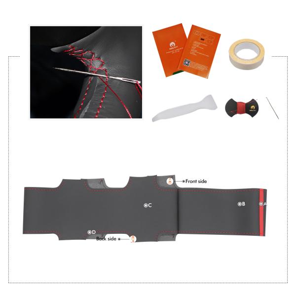 Mewant Car Interior Accessory Genuine Leather Steering Wheel Cover for Land Rover Range Rover Vogue III L322 2002-2012 Models