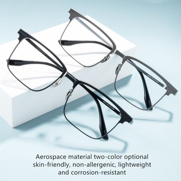 Магнитные чистые титановые алюминиевые очки Мода портативные очки