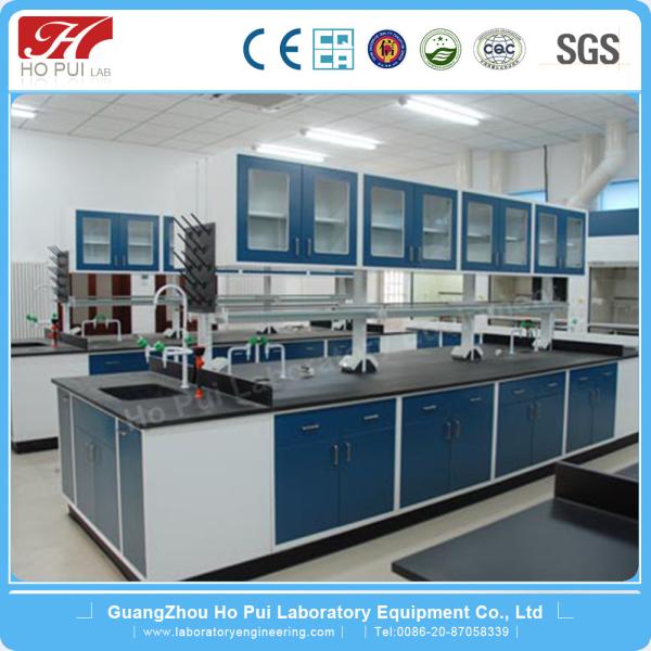 All Wood Corrosion Resistance Lab Island Bench Chemistry Lab Furniture