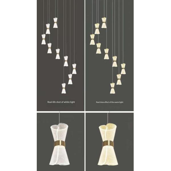 Modern Duplex Staircase Chandelier For Custom LOFT Apartment And Hotel Lobby Lighting