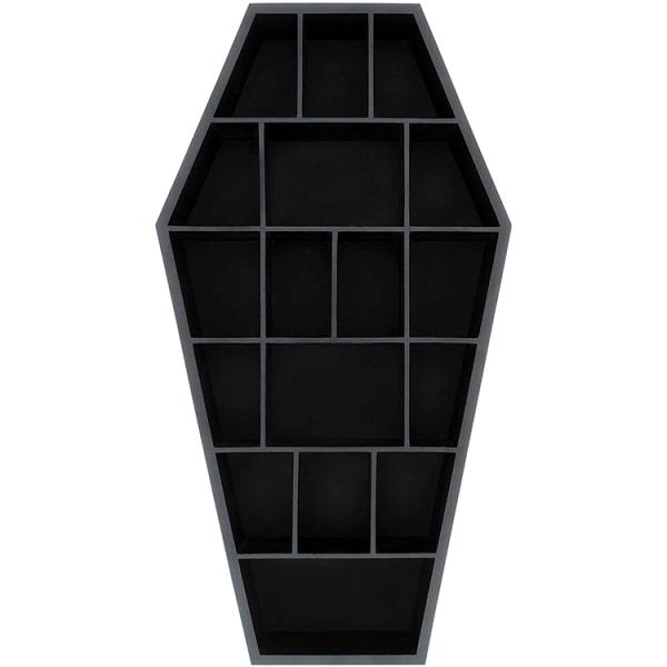 Unfinished Wood Coffin Box for Customized Plain Black Gift and Cosmetics Packaging