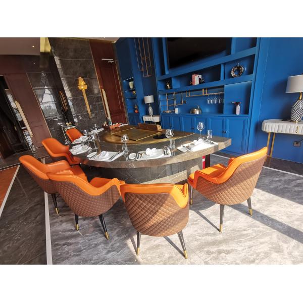 Нержавеющая сталь гриль гриль Теппаняки Стол Интеллектуальная панель управления, полукруговое коммерческое кухонное оборудование