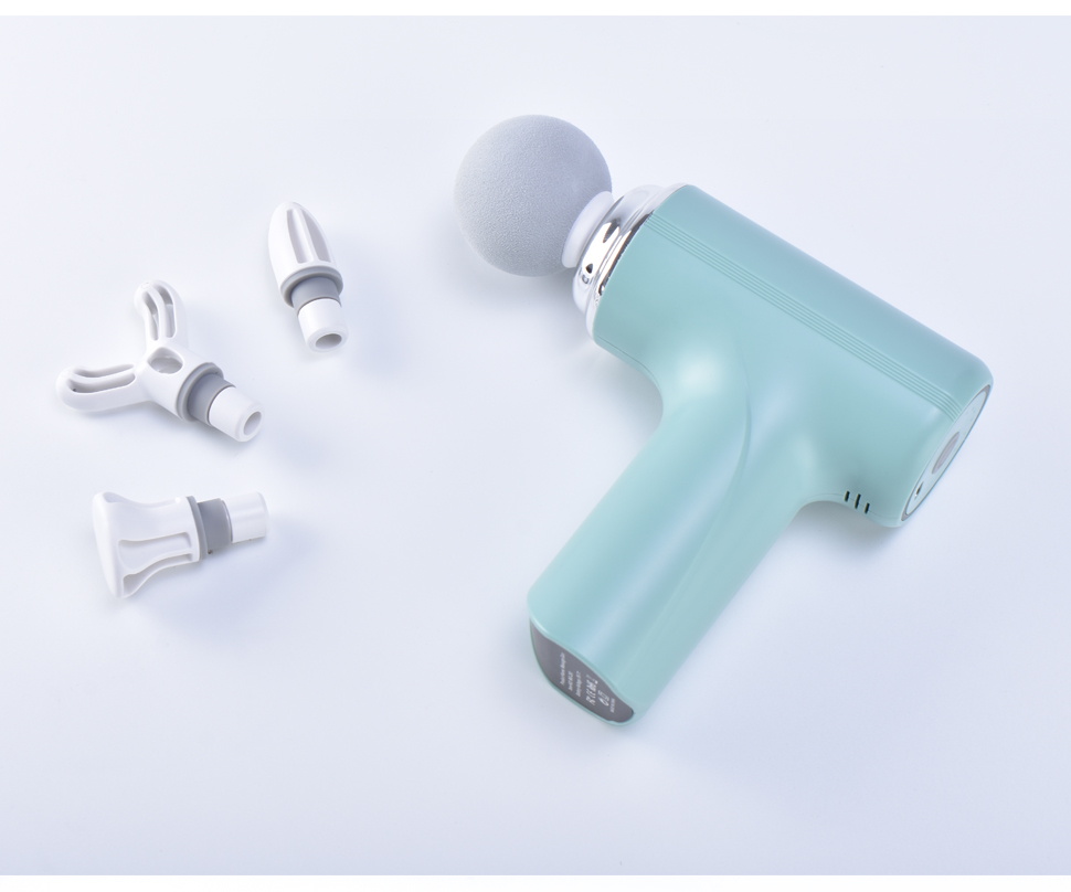 Handheld Fascial Gun with 5 Massage Heads and 6 Speed Adjustments for Deep Tissue Percussion Massage at 60dB Max Noise