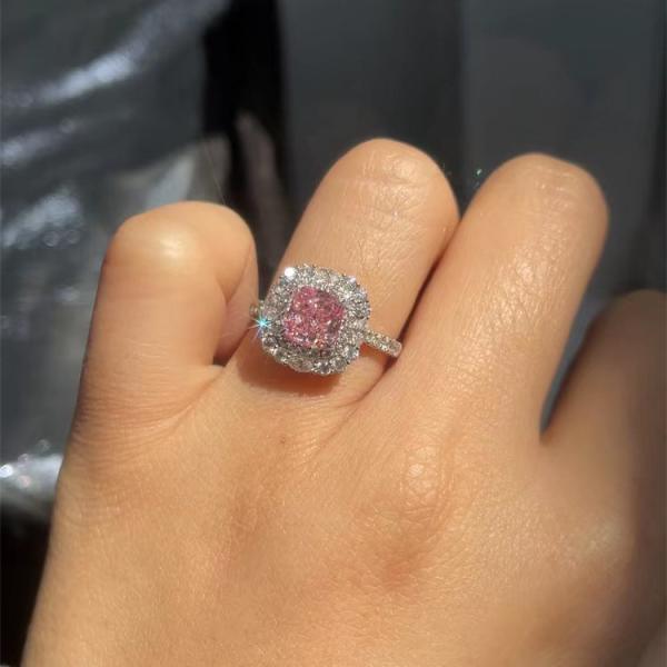 IGI аттестовало валик ювелирных изделий диаманта лаборатории отрезало розовое кольцо с бриллиантом 1ct