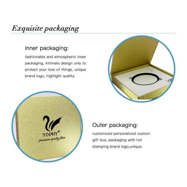 72mm Camera Lens UV Filter With Outer Frame Gold Linear Plating For Digital Camera Lens