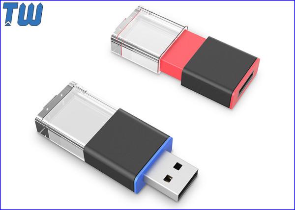 Crystal Sliding Personalized Laser Logo 128GB USB Flash Drive Pen Drive
