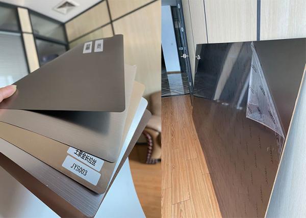 durable Meta Brush PVC Decorative Film For Interior Panel Lamination
