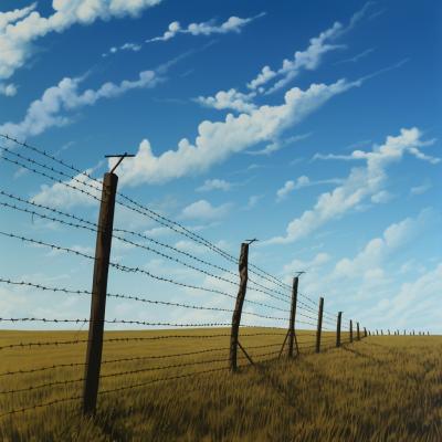 High Tensile Strength Galvanized 100m Barbed Wire Fencing  Preserve Prison