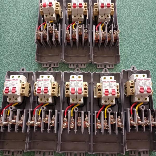 4 7 Pole Fused Junction Box For DII E27 Fuses Size Long Working Life