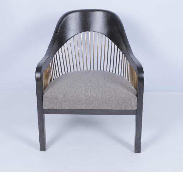 Customized Modern Occasional Chairs Armchair Fabric Wood Frame