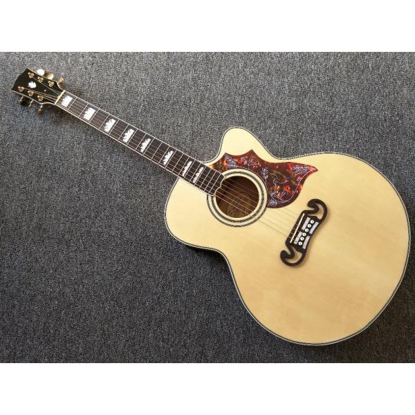 Factory Chibson style customization J200 Acoustic Guitar Cutaway Acoustic Classic Guitar with Pickup and Hardcase