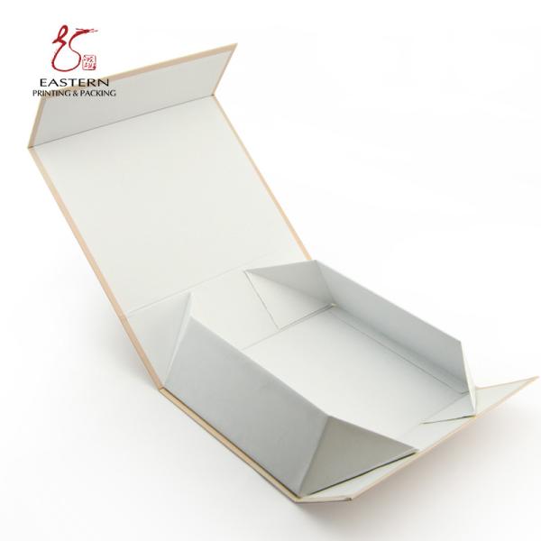 157gsm Coated Foldable Gift Boxes Skincare Packaging With Gold Foil Logo