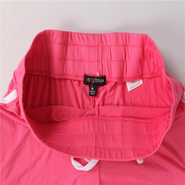 Pink Women'S Pull On Knit Shorts 92% Polyester 8% Spandex