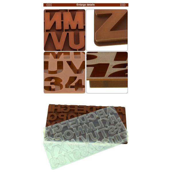 Harmless 36 Compartment Silicone Chocolate Letter Molds