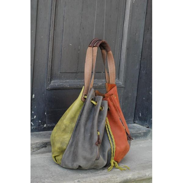 handmade leather woman handbag OVERSIZE LADYBUQ bag