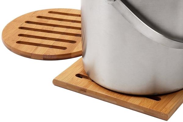 High Durability Bamboo Office Supplies Bamboo Coaster Coaster Holder Easy Cleaning
