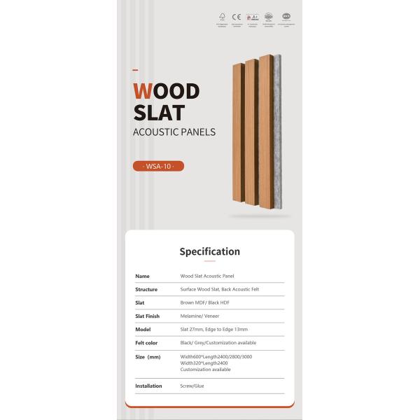 Высокий NRC MDF Акустические деревянные панели, офисные деревянные акустические панели