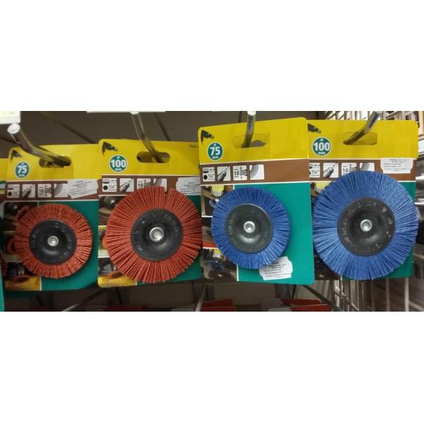 Blue Color Abrasive Nylon Wheel Brush Silicon Carbide Filament Drill Brush