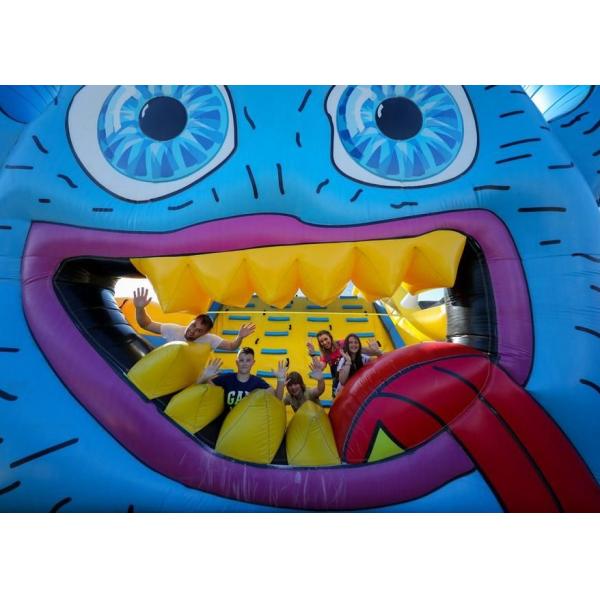 300M Long Monster Obstacle Course Inflatable Sports carnival Games Child Play For Outdoor