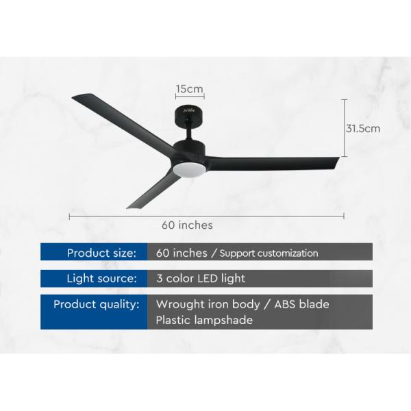 fã de teto plástico de 220V 240V 50HZ com velocidade do motor 5 da C.C. das luzes 37.6W