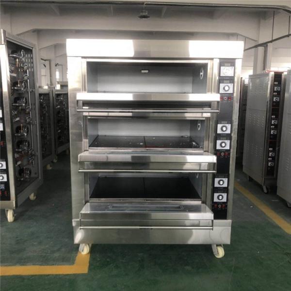Multifunction 3 Deck 6 Trays Electric Bakery Oven for Bread and Cake Made from Soybean