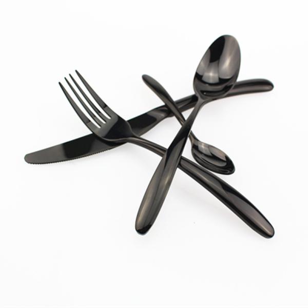 Royal 18/10 Stainless steel black flatware/colorful cutlery/wedding set