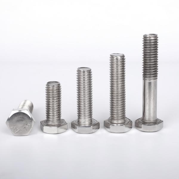 High Strength Stainless Steel 201 Hexagonal Screws Polished Plain