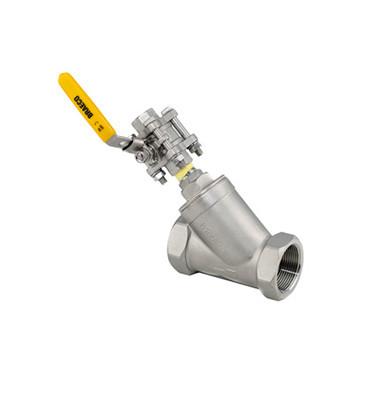 O corpo de aço inoxidável do filtro 316SS de BSP 800Psi Y coube com o conjunto da purgação