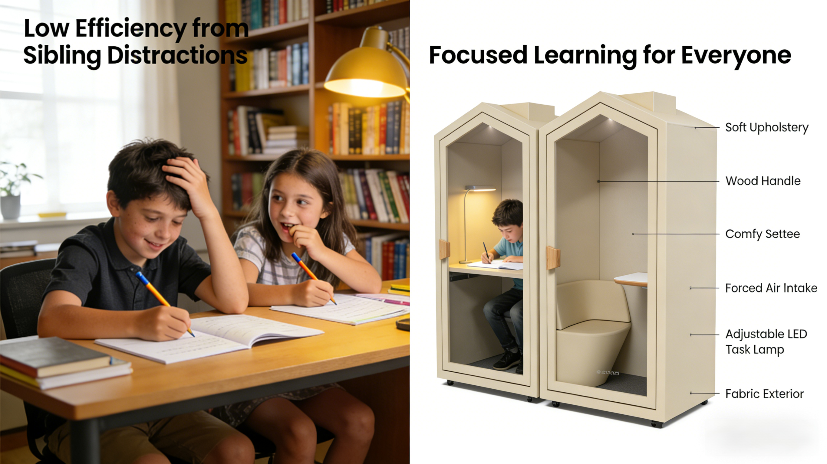 Movable Homd Private Study Pod Home Office Soundproof Efficiency Improve Focus Space House Silence Home Pod