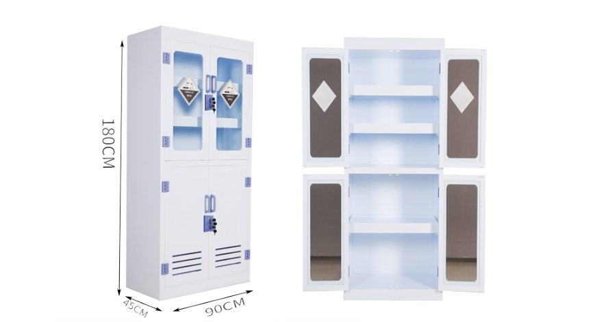 Modern Laboratory Storage Cabinet 2 Door Storage Drawers Cabinet Moisquite Resistant For Hospital