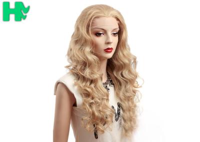 Fashion Prom Charming Curly Long Synthetic Wigs Blonde Hair Color