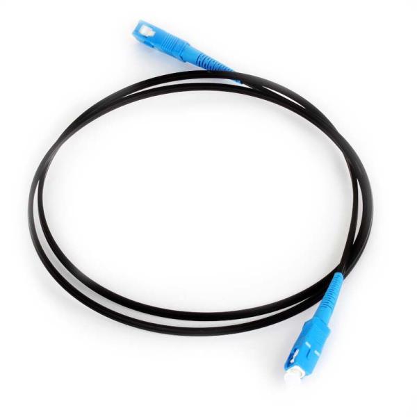 Black SC-SC FTTH Fiber Optic Cable Single Mode Patch Cord Jumper