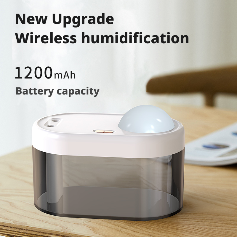 1200mAh Battery Ultrasonic Air Humidifier Home Use With Starry Sky Projection Lamp