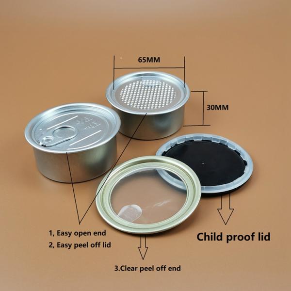 Изготовленное на заказ олово конопли тяги кольца металла упаковывая пустую жестяную коробку мяса тунца