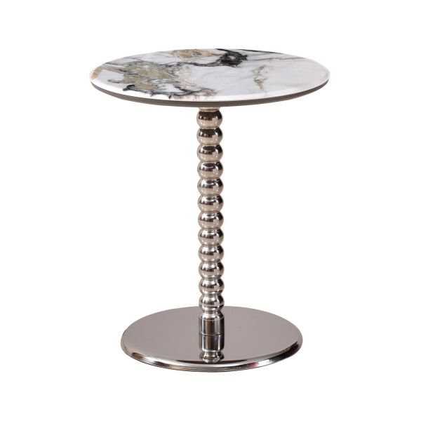 PC51 Indoor Small Accent Table Incorporating Stainless Steel Base